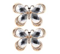 Spilla a farfalla con strass, 2 pezzi, spilla da sposa con cristalli