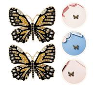 Spilla a farfalla con strass da 2 pezzi - Spilla a forma di insetto in lega