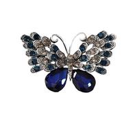 Spilla a farfalla con strass luccicanti alla moda animale distintivo abbigliamento abbigliamento casual decorazione per donna versatile retrò spilla da donna, Misura unica, come descritto