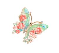 Spilla a farfalla con strass luccicanti per donna, stile casual, decorazione retrò a forma di farfalla, One Size, come descritto