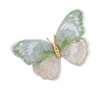 Spilla a farfalla decorata con cristalli, finitura ricamata, accessorio alla moda, multiuso, regalo ideale per occasioni speciali, spilla in stile vintage, Misura unica, come descritto