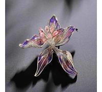Spilla a farfalla in cristallo, elegante design floreale intarsiato con zirconi, adatta per abiti da sposa e da festa, e può essere utilizzata come regalo per banchetti.