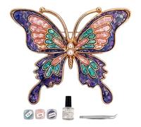 Spilla a farfalla, kit di materiali fai da te con sfumatura di colori, spille eleganti e giocattoli decorativi | regalo per donna fidanzata compleanno cappotto zaino sciarpa