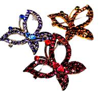 Spilla A Farfalla Rosa Blu Verde Champagne Zirconia Cubica Di Alta Qualità NUOVA