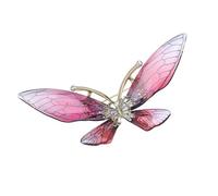 Spilla a farfalla trasparente alla moda, realizzata a mano, in resina, perfetta per migliorare l'outfit e stili individuali, spilla versatile per abiti, Misura unica, come descritto