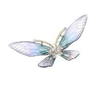 Spilla a farfalla trasparente alla moda, realizzata a mano, in resina, perfetta per migliorare l'outfit e stili individuali, spilla versatile per abiti, Misura unica, come descritto