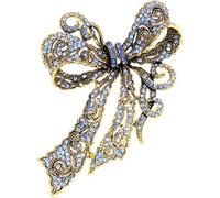 Spilla a fiocco di lusso barocca con strass, unisex, accessori per coppia, regalini per feste, decorazioni per cappotto completo, Valorizza il fascino