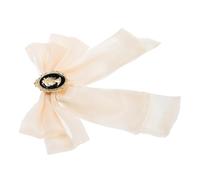 Spilla a Fiocco Grande Stile Barocco da Donna Vintage | Organza e Metallo, per Banchetti e Feste, Uso Doppio, Facile da Applicare senza Danneggiare i Tessuti