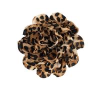 Spilla a fiori con stampa leopardata per donne alla Clip a becco d ' anatra Spilla per seno per maglione fatta a mano Accessorio per la raccolta feste Clip per versatile