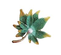 Spilla a foglia d'acero scintillante per cappotti abiti abbigliamento fissaggio alla moda antiscivolo pin elegante donna foglia d'acero madre, Misura unica, come descritto