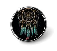 Spilla a forma di acchiappasogni oscuro, 2,5 cm, spille da bavero in metallo personalizzate, rotonda leggera, eleganti distintivi a bottone, spille smaltate divertenti per camicie, giacche, b