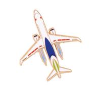 Spilla a forma di aeromobile elettrolitica, accessorio alla moda per giacche, borse e cappelli, in diversi colori alla moda, gioielli a tema aviazione, One Size, come descritto