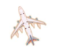 Spilla a forma di aeromobile elettrolitica, accessorio alla moda per giacche, borse e cappelli, in diversi colori alla moda, gioielli a tema aviazione, One Size, come descritto