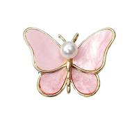 Spilla a forma di ala di farfalla con perle intarsio gioielli comodi da indossare materiali in lega di chiusura disegni spilla in lega, Misura unica, come descritto