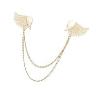 Spilla a forma di ala unica, elegante per abiti e abbigliamento da lavoro quotidiano, robusta clip per collare ad ala d'angelo, Misura unica, come descritto