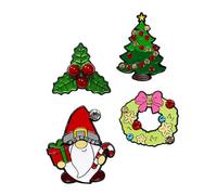 Spilla a forma di albero di Natale con brillantini intarsiati con strass in lega robusta per regali e decorazioni in lega argentata