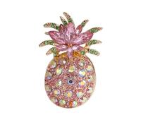 Spilla a forma di ananas ispirata ai frutti con strass scintillanti, da donna, da indossare tutti i giorni e come idea regalo, m, come descritto