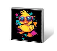 Spilla a forma di anatra gialla, spilla in metallo da 0,7 pollici, decorazione per vestiti, cravatte, zaini, accessori