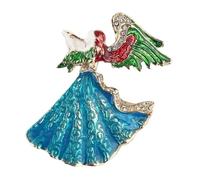 Spilla a forma di angelo, con strass scintillanti, struttura unica in lega, per outfit multifunzionale, stile vintage