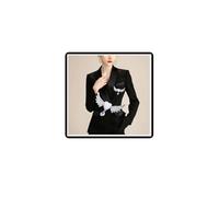 Spilla a forma di angelo di cristallo con ali a forma di cuore gemma collo del corsetto dell'ago del petto vintage strass distintivo cappotto vestito gonna rivetti accessori per donne ragazze, Strass