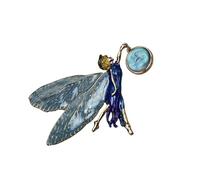 Spilla a forma di angelo mistico con ali che cambiano colore, accessorio retrò per abiti eleganti, gioielli di ispirazione gotica, Misura unica, come descritto