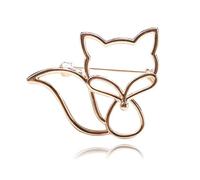 Spilla a forma di animale alla moda con volpi cave, da donna, gioiello alla moda, casual, accessorio per vestito alla moda, accessorio per donna volpi vuote, Misura unica, come descritto