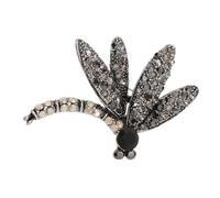 Spilla a forma di animale con cristalli incastonati, elegante struttura in metallo, chiusura aderente, perfetta per attività all'aperto, spilla a forma di animale con strass, One Size, come descritto