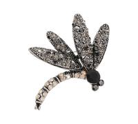 Spilla a forma di animale in lega scintillante, elegante, con cristalli, comoda da indossare, accessorio per abiti quotidiani, clip in lega leggera, Misura unica, come descritto