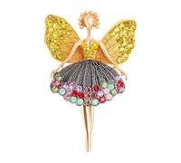 Spilla a forma di ballerina in lega per prevenire la perdita durante le attività, gioielli da viaggio, per donne e ragazze, per feste, Misura unica, come descritto