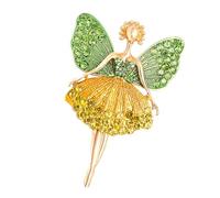 Spilla a forma di ballerina in lega per prevenire la perdita durante le attività, gioielli da viaggio, per donne e ragazze, per feste, Misura unica, come descritto