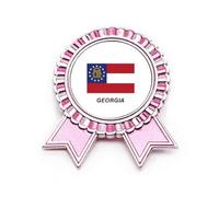 Spilla a forma di bandiera dello Stato americano, rosa, Medio, Metallo