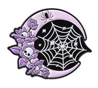 Spilla a forma di bara di Halloween, con teschio, lapide, olio, spilla da bavero, accessorio gotico per streghe spaventose, regalo per feste, streghe spaventose, Misura unica, come descritto