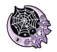 Spilla a forma di bara di Halloween, con teschio, lapide, olio, spilla gotica, accessorio per streghe spaventose, regalo per feste, streghe, gioielli, Misura unica, come descritto