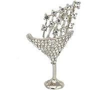Spilla a Forma di Bicchiere da Cocktail Moda Donna Corpetto Accessori per Vestiti Gioielli semplici con Spilla da Seno Clever And Attractive