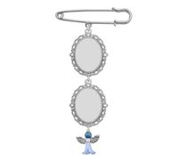 Spilla a forma di bouquet di nozze con ali angeliche, per commemorare i membri della famiglia, per occasioni speciali, G, Taglia unica