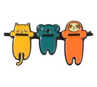 Spilla a forma di bradipo in smalto con motivo di meditazione Arhat, Klein, Metallo non prezioso