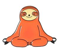 Spilla a forma di bradipo in smalto con motivo di meditazione Arhat, Klein, Metallo non prezioso