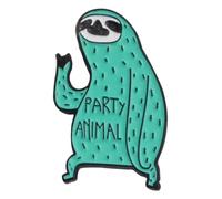 Spilla a forma di bradipo in smalto con motivo di meditazione Arhat, Klein, Metallo non prezioso