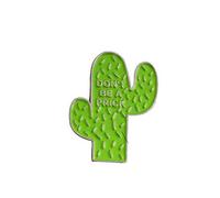 Spilla a forma di cactus, in lega, con lettera "Don'T Be A Prick", spilla da donna in denim, con ciondolo a forma di cartone animato, processo professionale