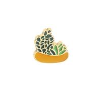 Spilla a forma di cactus in vaso, smaltata, a forma di fiore all'occhiello, 1,4 x 1,3 cm