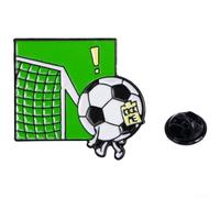 Spilla a forma di calcio 2026, in lega di zinco, per uomini e donne, colore verde vivace, 4 x 3 cm, CZ0745-1, Metallo La struttura robusta e leggera garantisce una lunga durata all'usura e resistenza