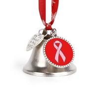 Spilla a forma di campanella per cancro al seno, ornamento per albero di Natale, divertente, decorazione per la casa e le vacanze