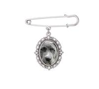 Spilla a forma di cane con motivo animale, M