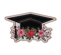 Spilla a forma di cappello di dottorato in lega resistente allo sbiadimento, accessori per laurea, spilla per cappello da donna, decorazione alla moda, robusta spilla in lega, Misura unica, come