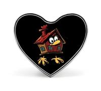 Spilla a forma di casa sulle zampe di pollo per donne e uomini, spilla a forma di cuore per feste e matrimoni