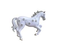 Spilla a forma di cavallo al galoppo, simbolo di coraggio, elegante, accessorio alla moda, materiali robusti, spilla in metallo, Misura unica, come descritto