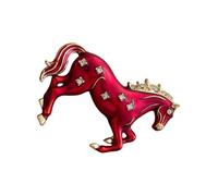 Spilla a forma di cavallo al galoppo, simbolo di coraggio, elegante, accessorio alla moda, materiali robusti, spilla in metallo, Misura unica, come descritto