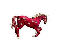 Spilla a forma di cavallo al galoppo, simbolo di coraggio, elegante, accessorio alla moda, materiali robusti, spilla semplice a forma di cavallo, One Size, come descritto