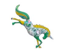 Spilla a forma di cavallo alla moda, in lega, stile retrò, accessorio per migliorare gli abiti per l'uso quotidiano, opzione regalo per eventi speciali, bella spilla, Misura unica, come descritto