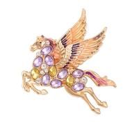 Spilla a forma di cavallo con cristalli brillanti che aggiunge lucentezza elegante a qualsiasi outfit. Elegante spilla a forma di cavallo, adatta per varie occasioni, Misura unica, come descritto